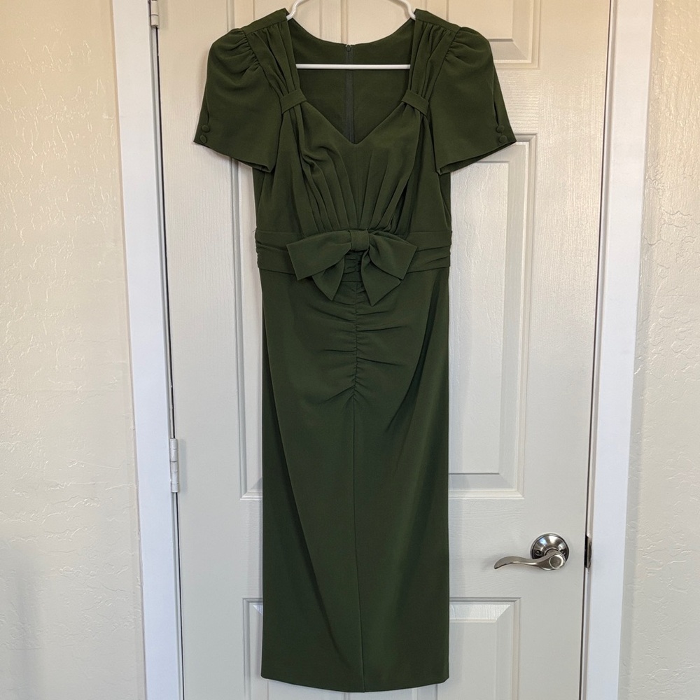 Stop Staring 1940s vintage style olive dress